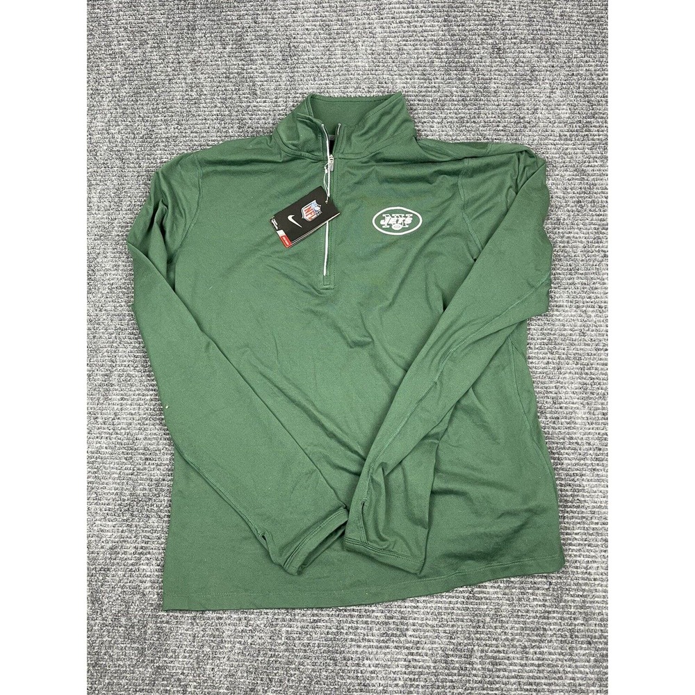 New York Jets Mens XXL Sweatshirt Long Sleeve Nike Dri-Fit 1/4 Zip NFL